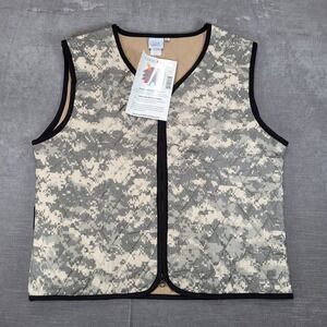 Cool Medics Cooling Vest ACU Digital‎ Camo Zip Up Military Mens Large New